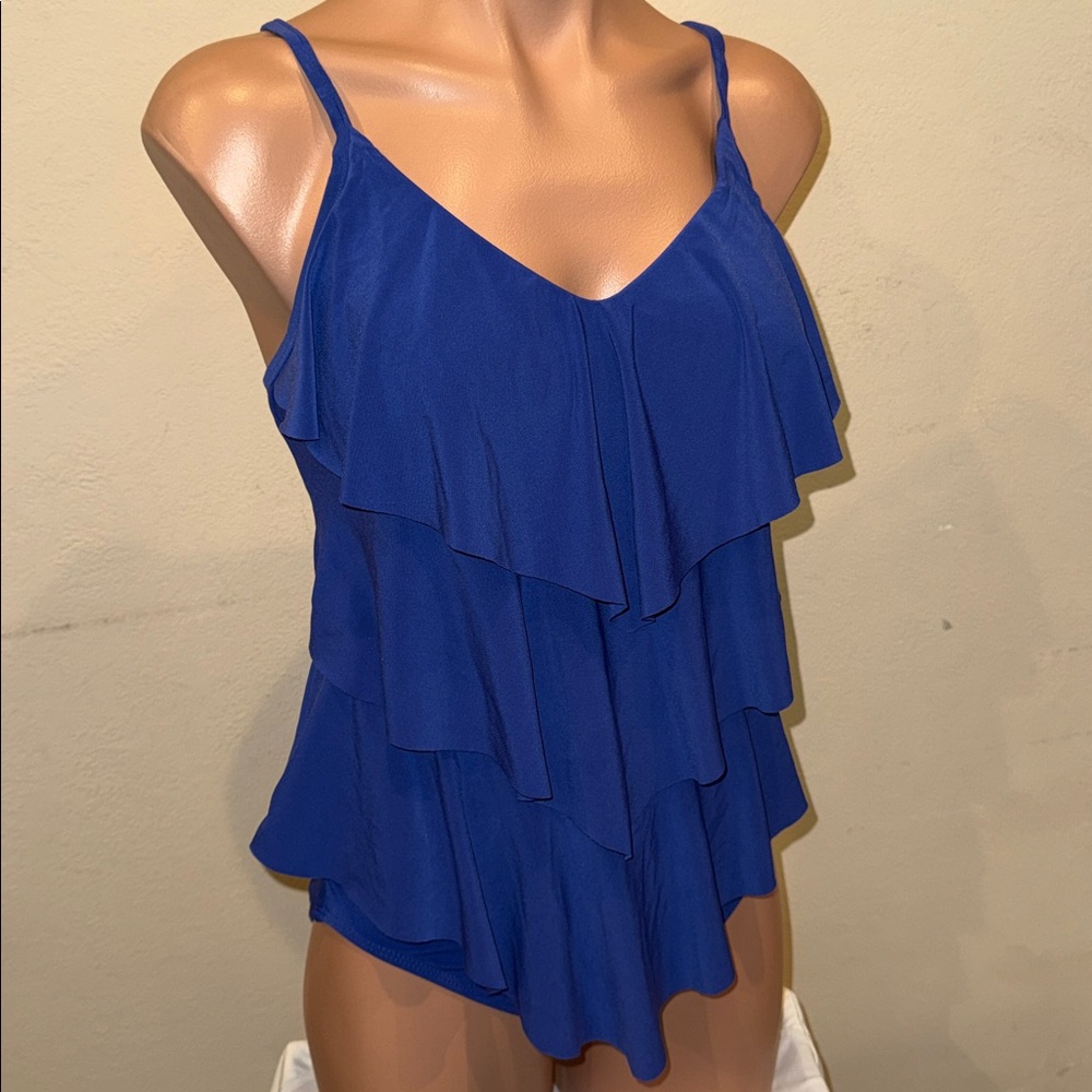 NWT MagicSuit by Miraclesuit ruffled Tankini set high waisted bottom size 8
